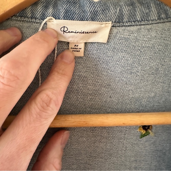 Floral Oversized Denim Jacket - Picture 4 of 4